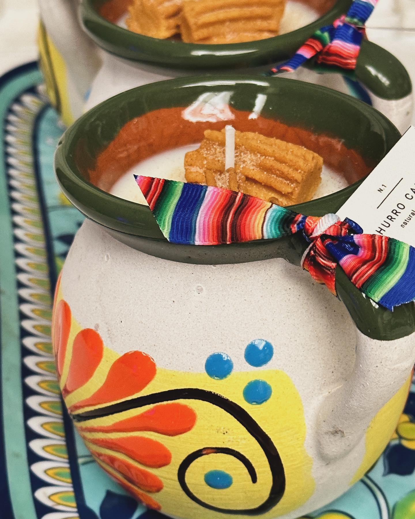 Churro Candle - 16 oz Talavera Hand Painted Mug