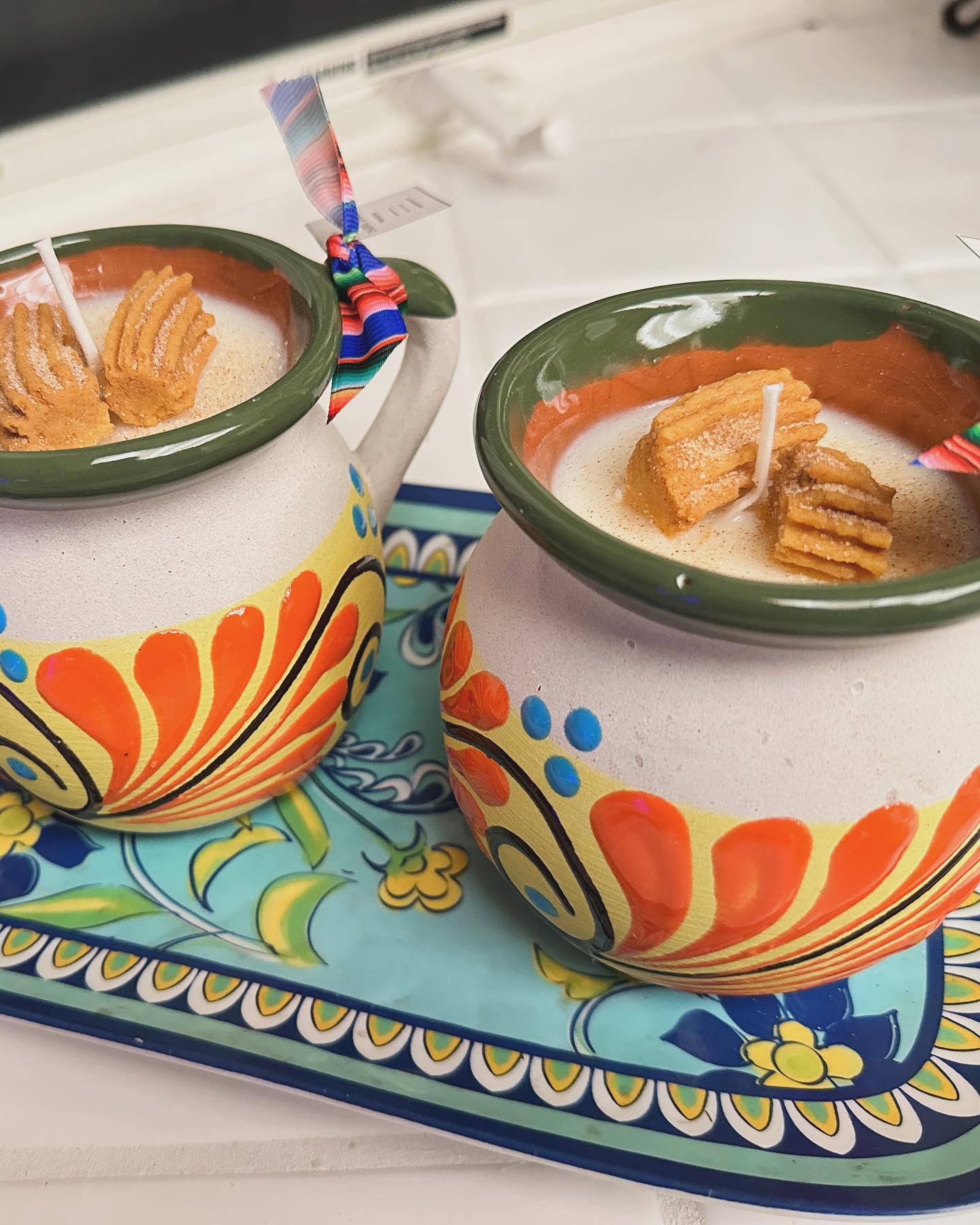 Churro Candle - 16 oz Talavera Hand Painted Mug