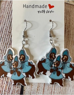 Vintage Country Bears Earrings