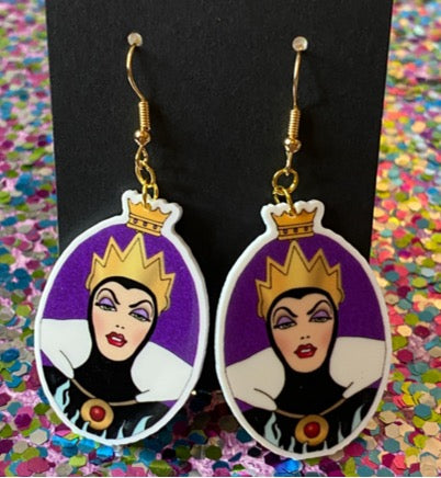 Handcrafted Evil Queen Mirror Earrings