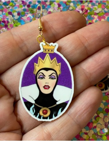 Handcrafted Evil Queen Mirror Earrings