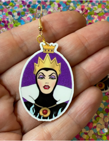 Handcrafted Evil Queen Mirror Earrings