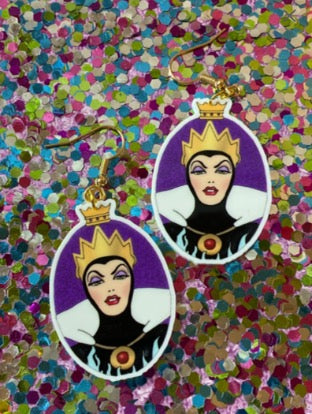 Handcrafted Evil Queen Mirror Earrings
