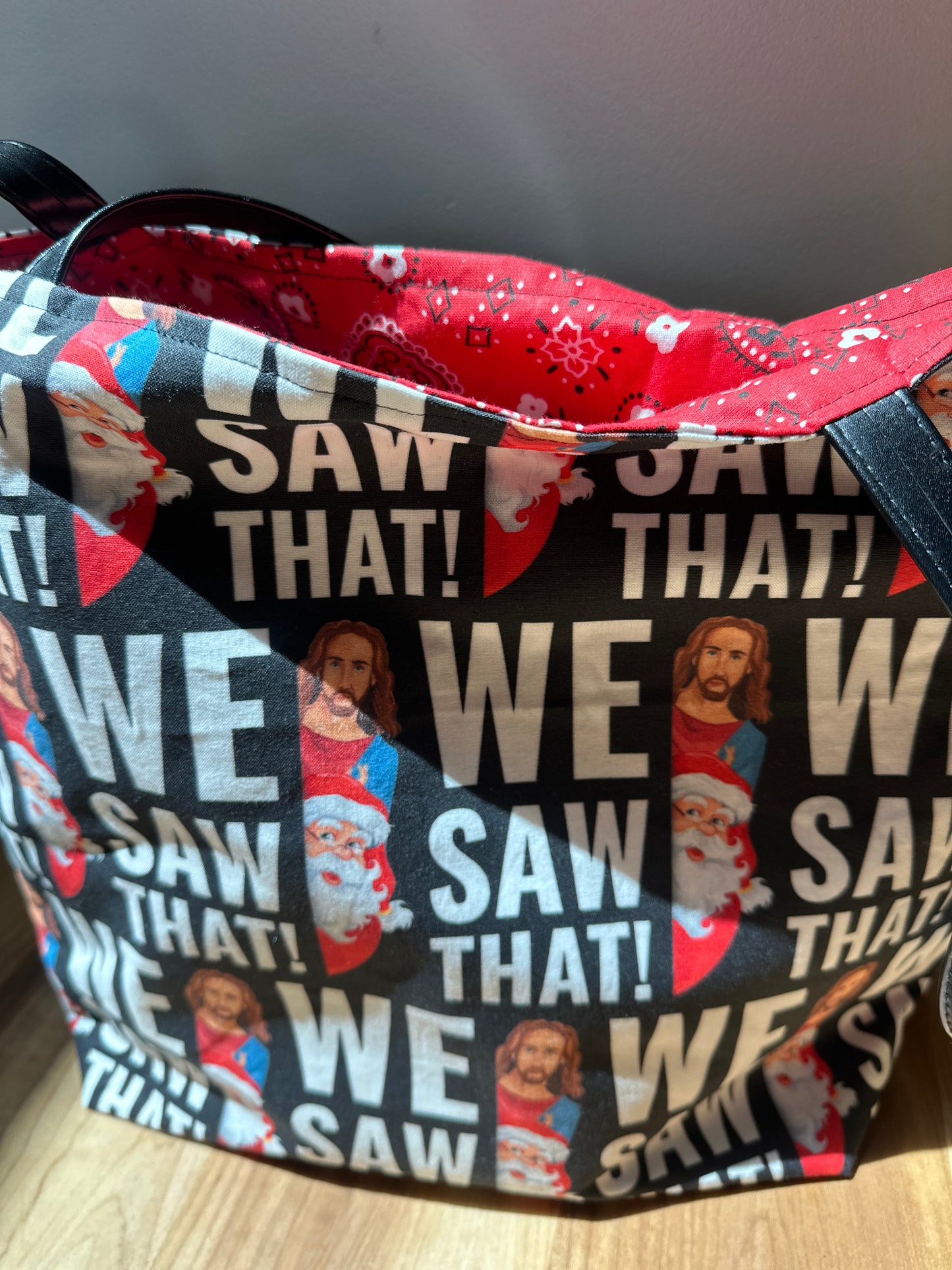 We Saw That β Handmade Reversible Tote