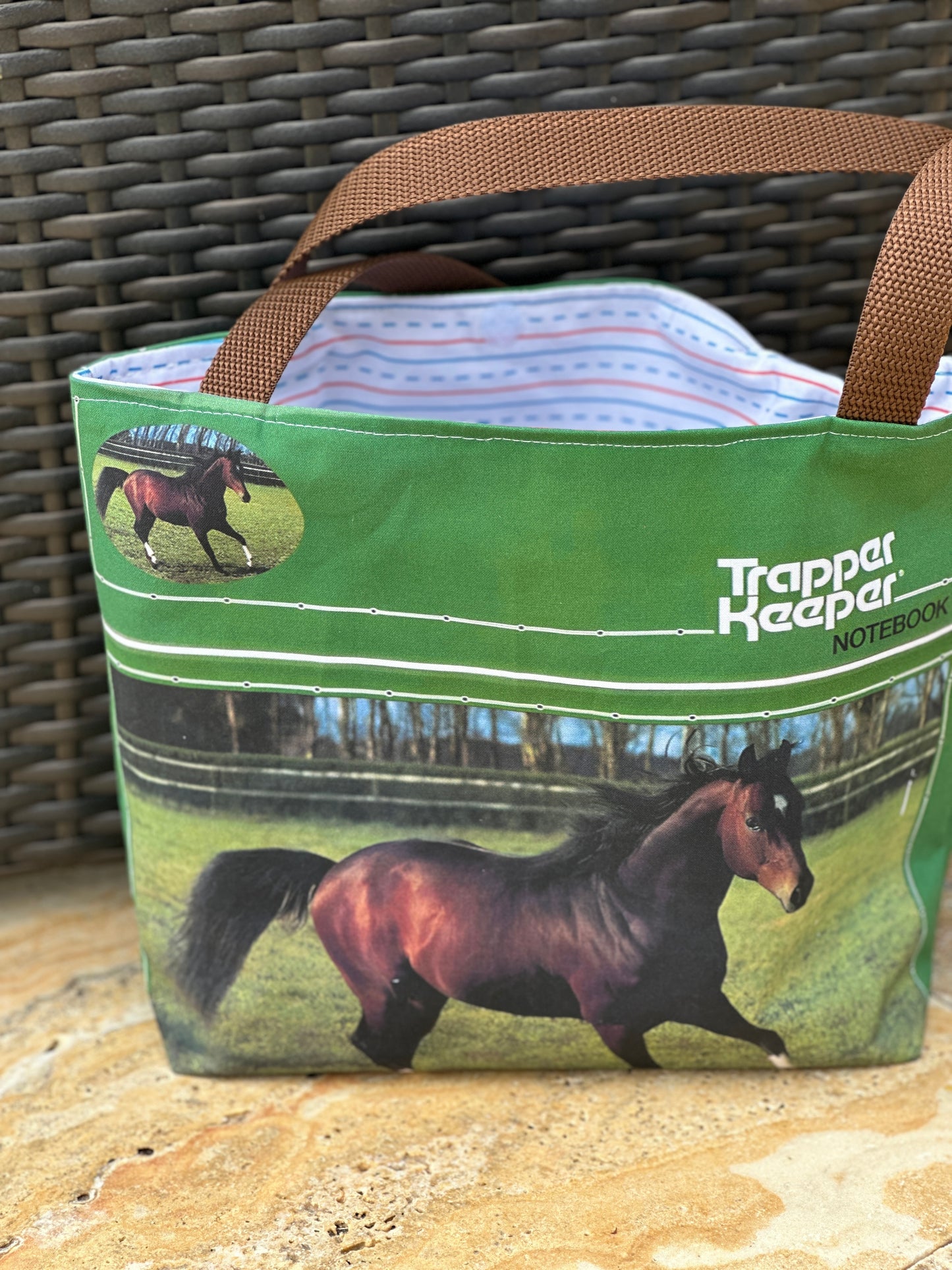 Trapper Keeper Inspired “Horse Edition” Reversible Tote