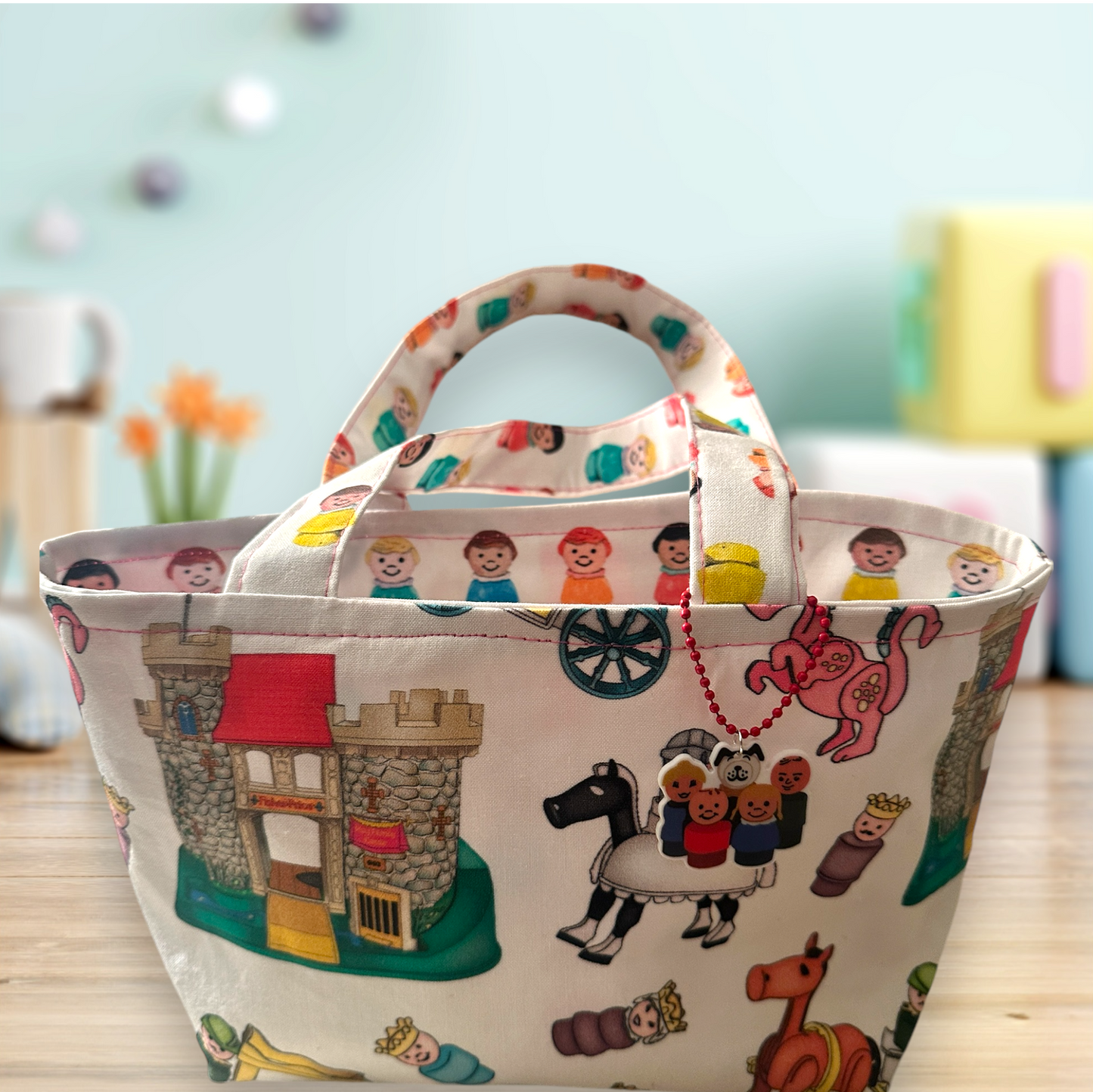 Handmade Reversible Tote – Vintage Fisher-Price Little People