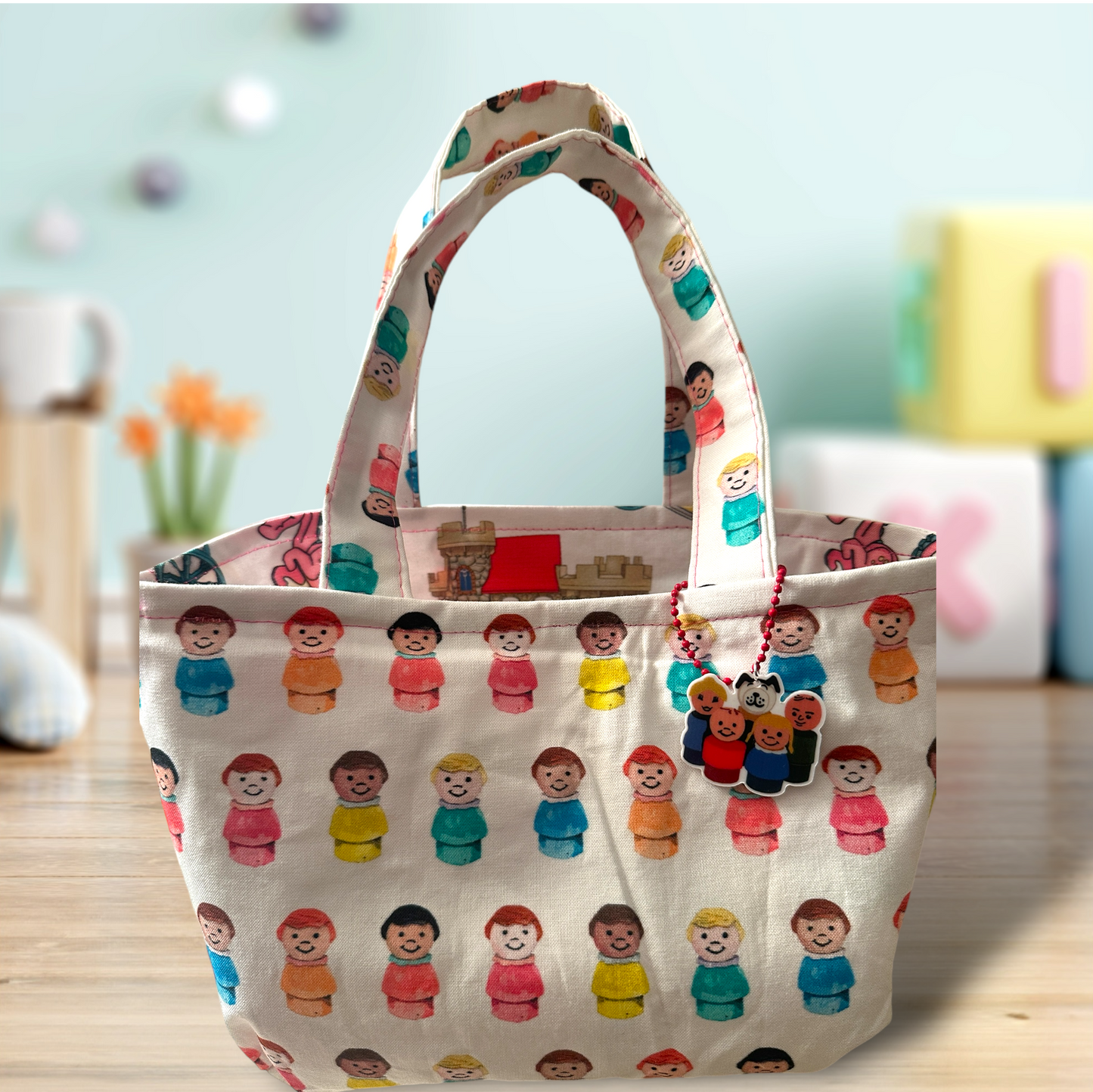 Handmade Reversible Tote – Vintage Fisher-Price Little People