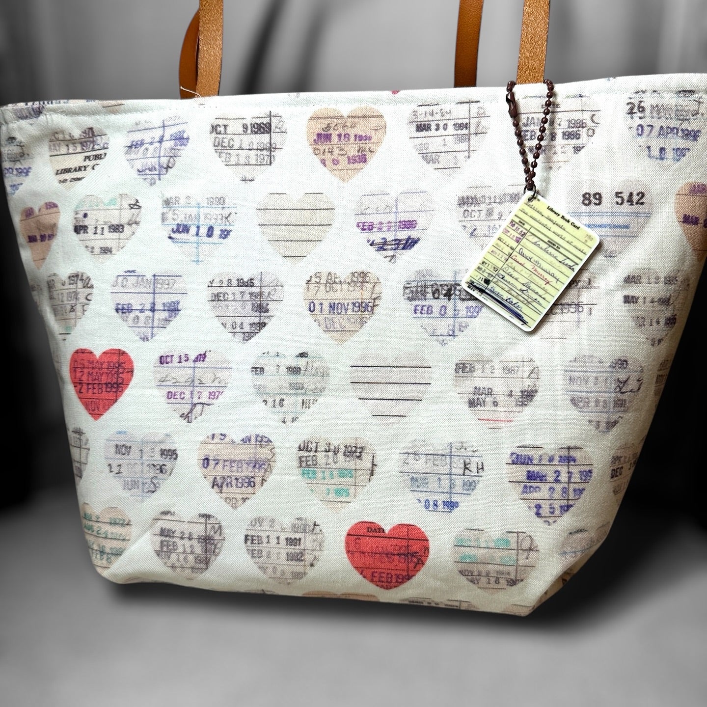 Checked Out - Vintage Libary Inspired Reversible Tote