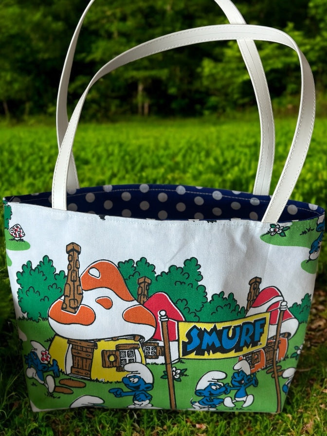 Smurfed Up – Handmade Reversible Tote
