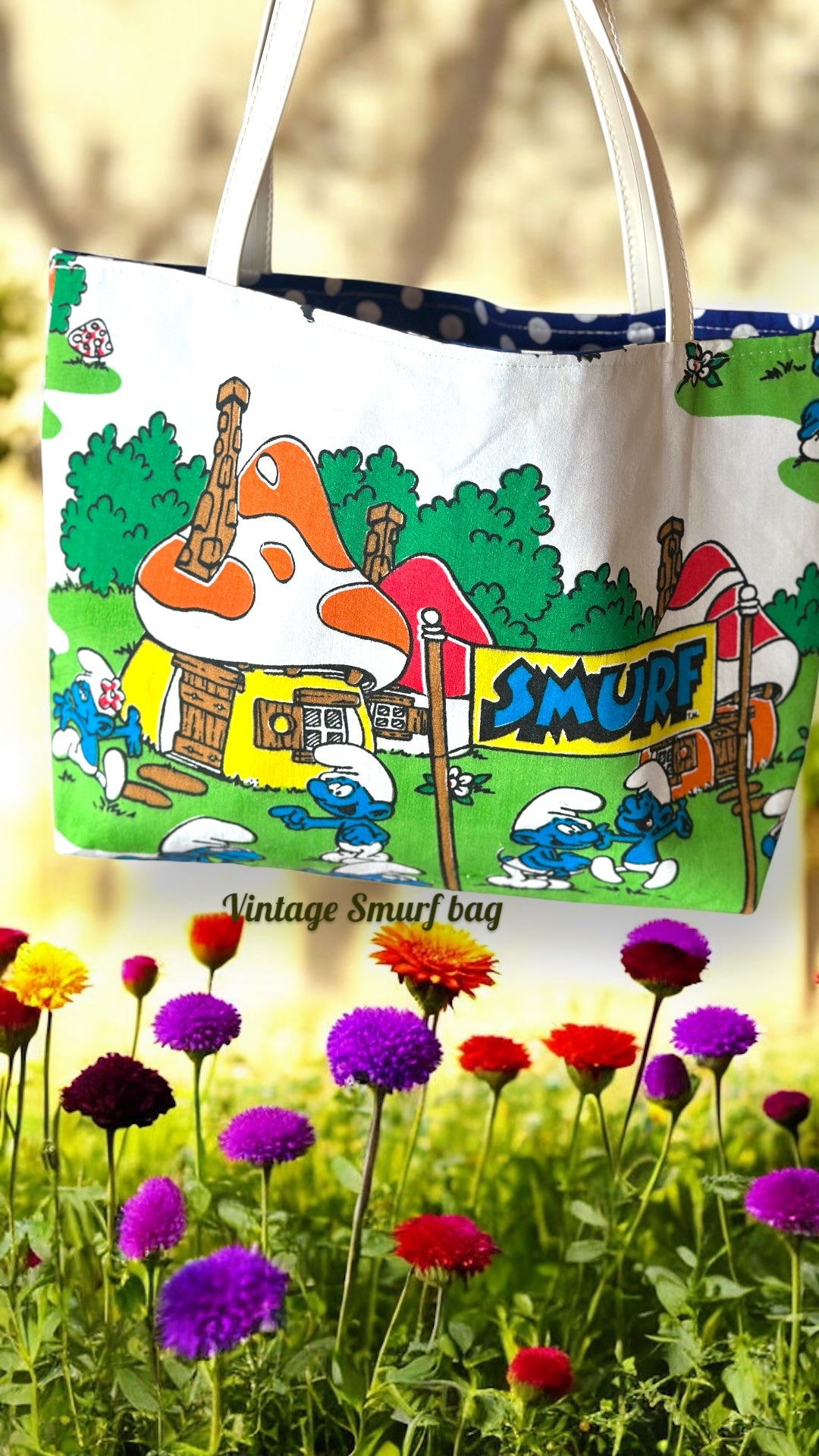 Smurfed Up – Handmade Reversible Tote