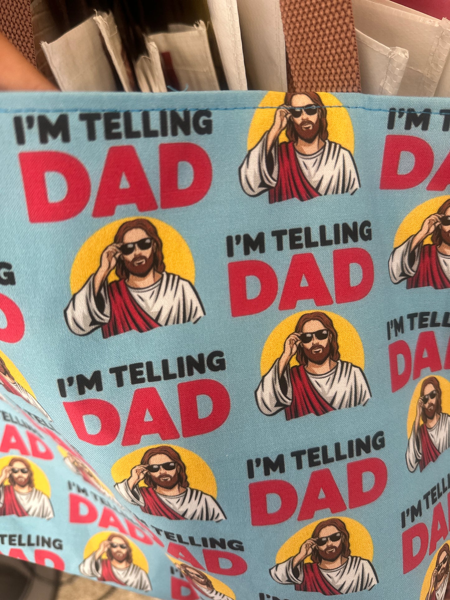 "I’m Telling Dad” Reversible Tote Bag
