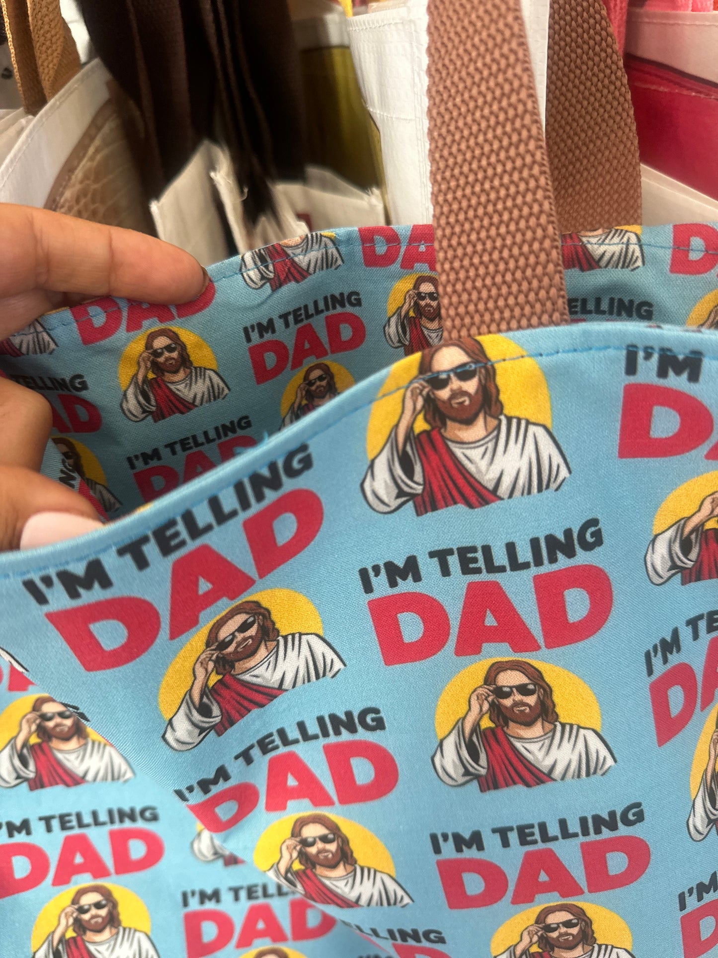 "I’m Telling Dad” Reversible Tote Bag
