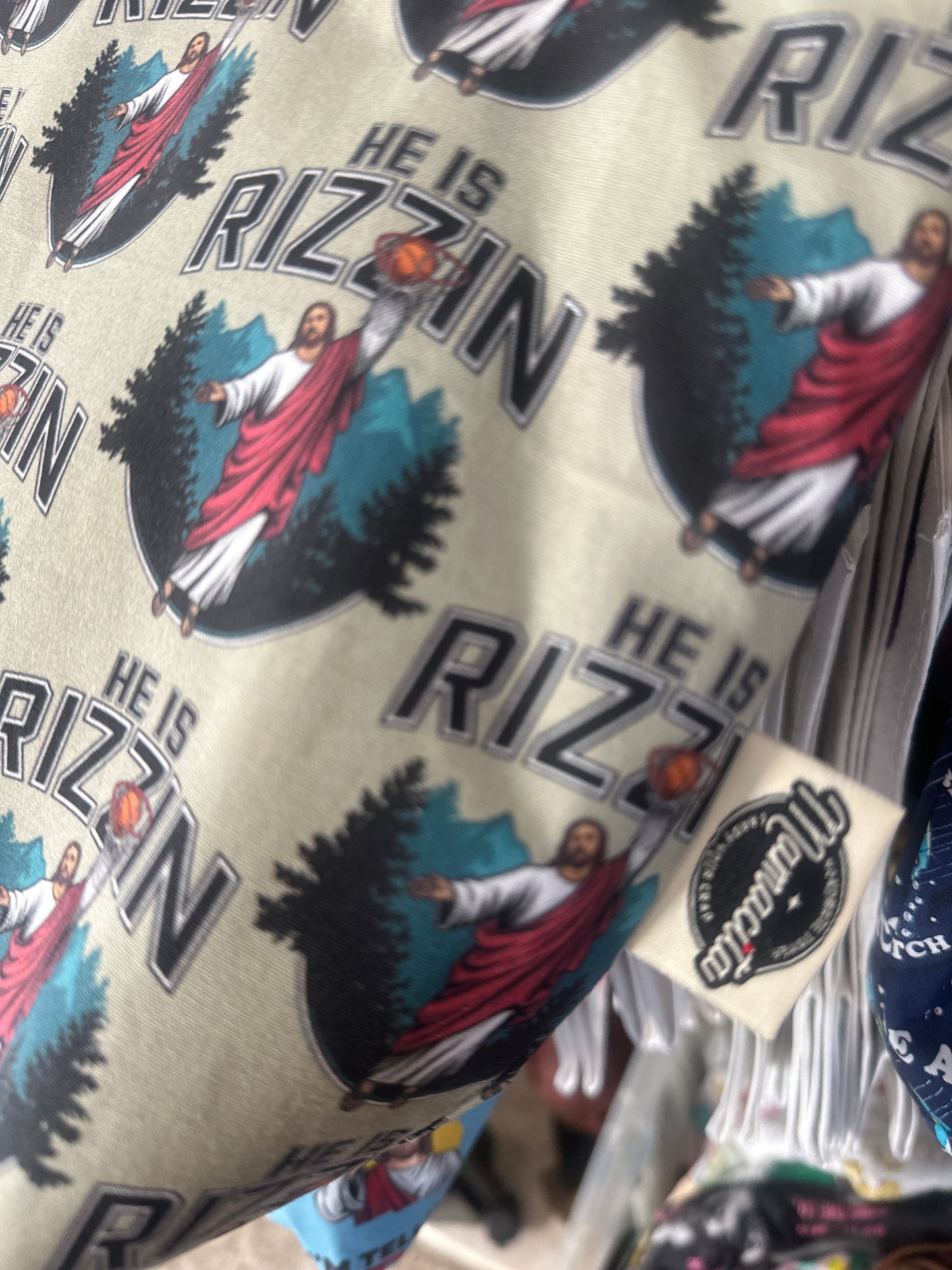 “He Is Rizzin” Reversible Tote Bag