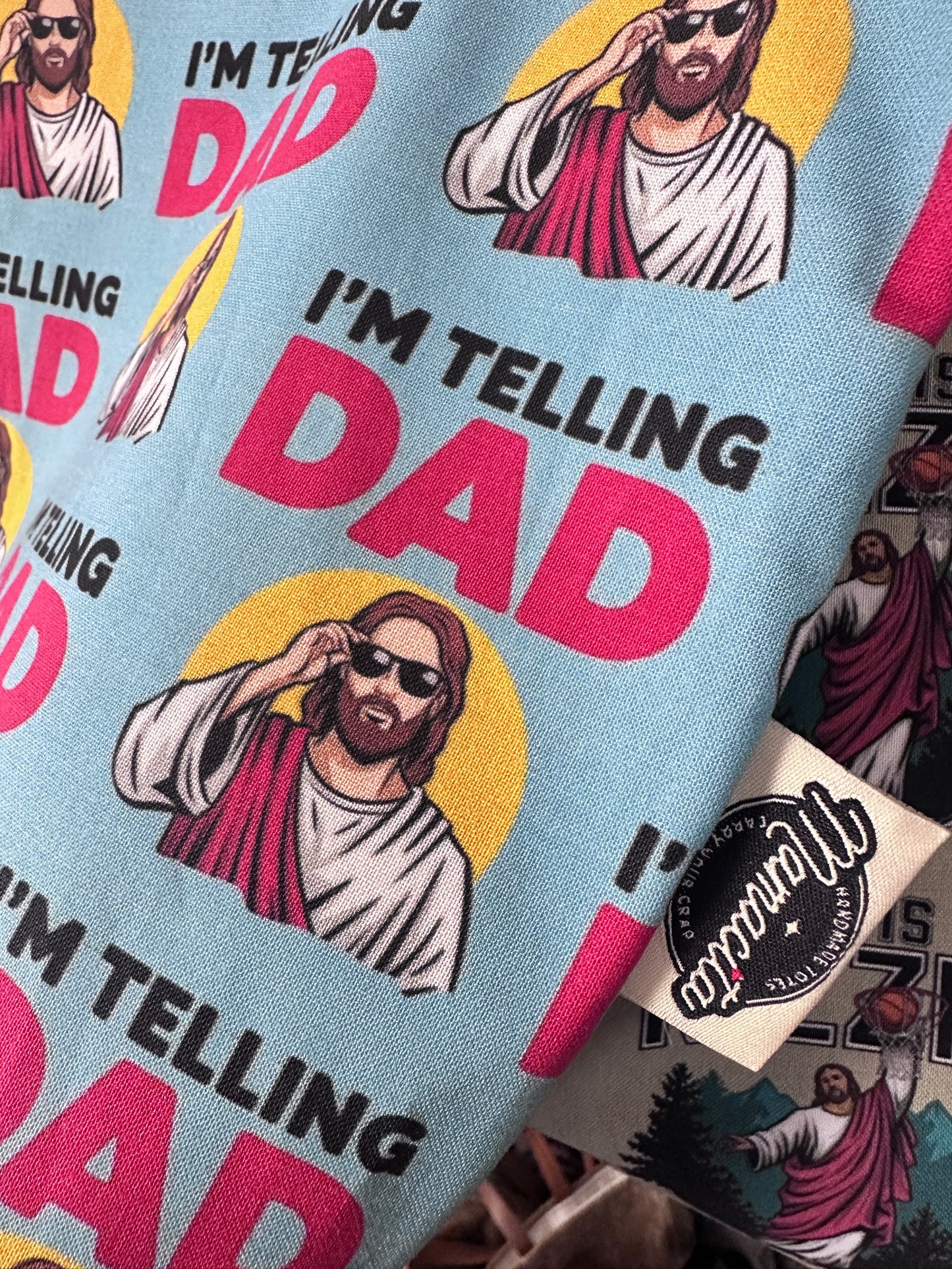 "I’m Telling Dad” Reversible Tote Bag