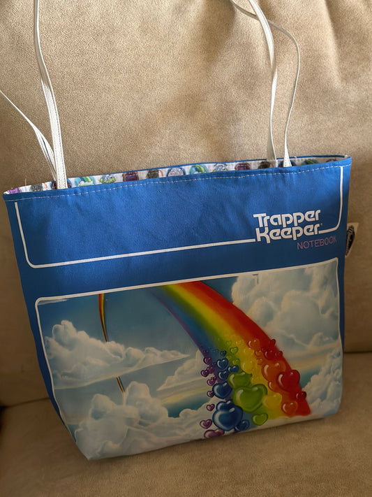 Rainbow Trapper Keeper Reversible Tote
