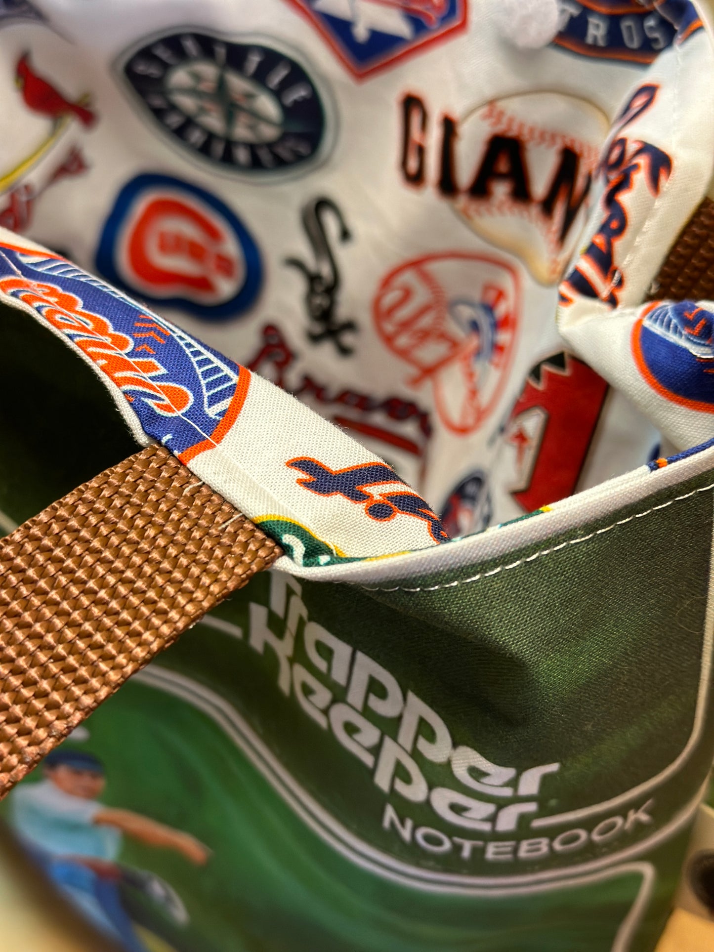 Baseball Trapper Keeper Reversible Tote