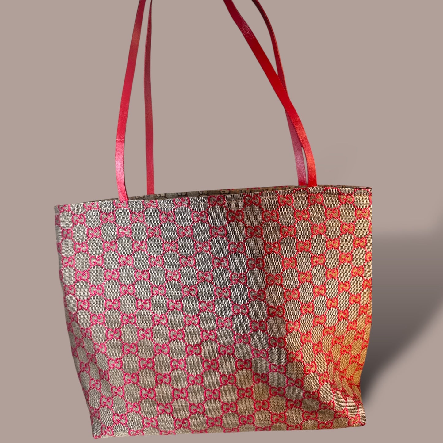 Mamacita Reversible Tote – Red & Tan GG Edition