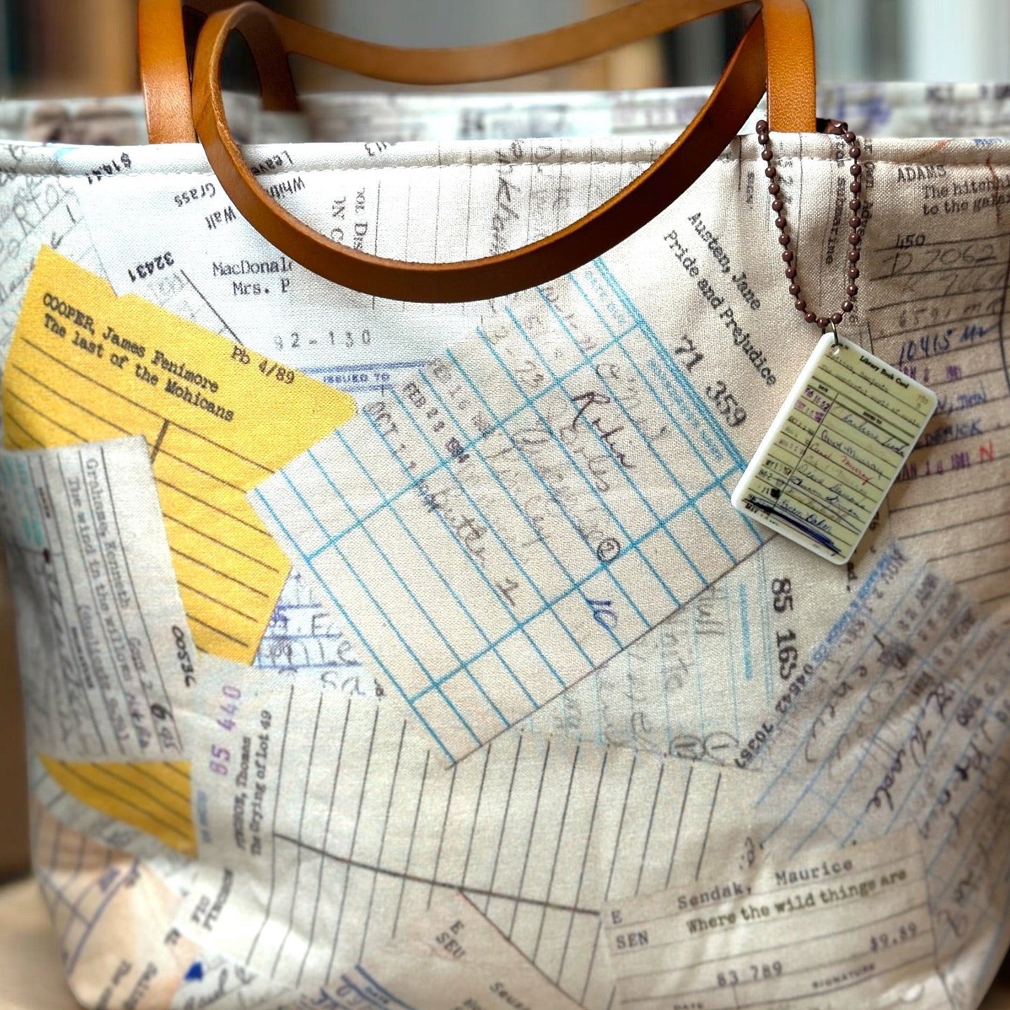 Checked Out - Vintage Libary Inspired Reversible Tote