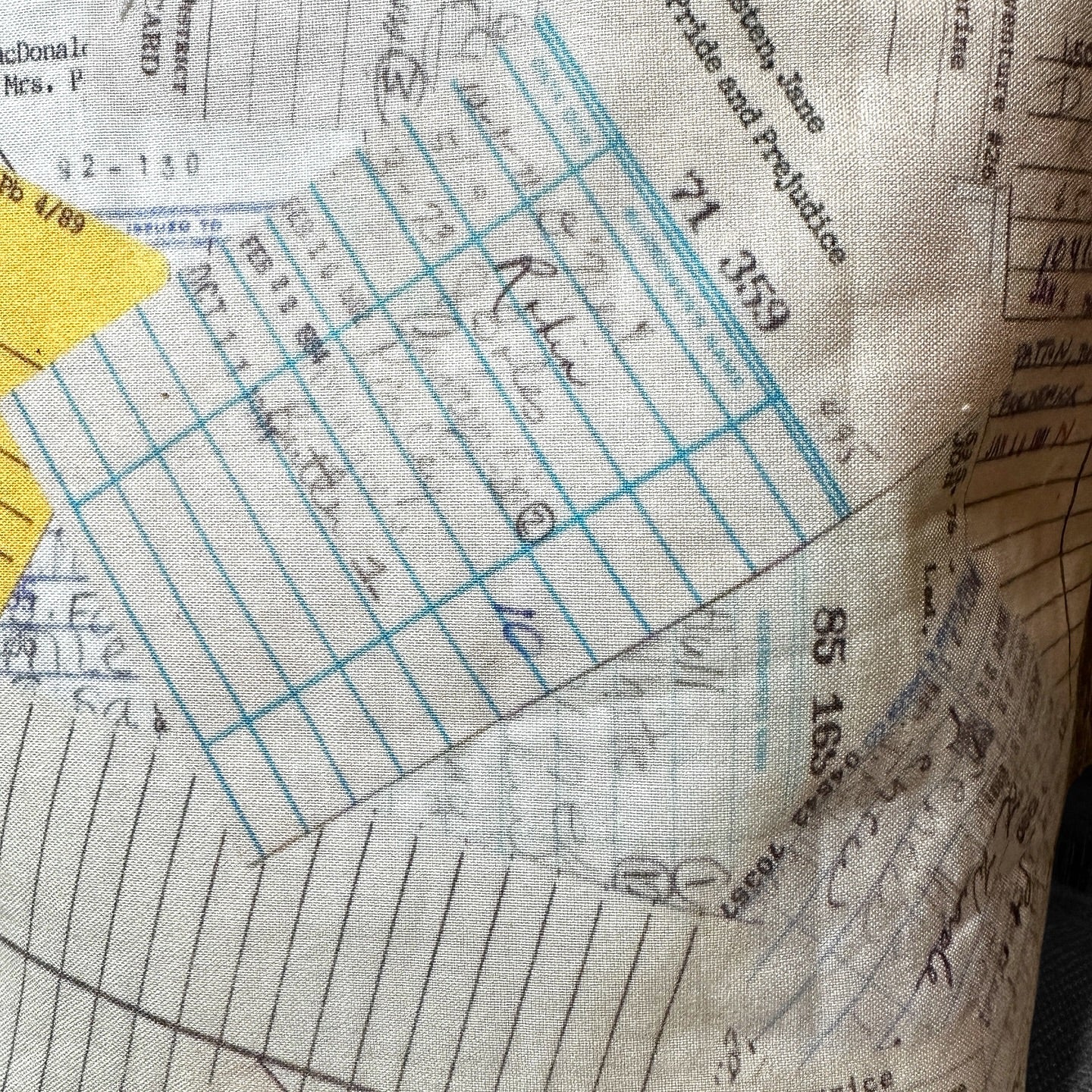 Checked Out - Vintage Libary Inspired Reversible Tote