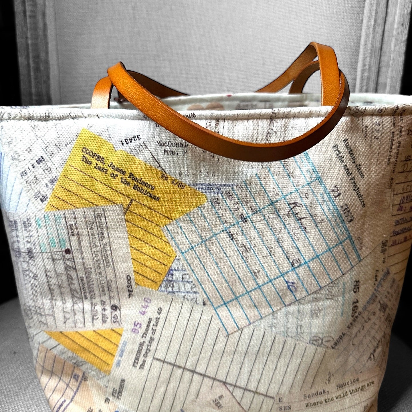 Checked Out - Vintage Libary Inspired Reversible Tote