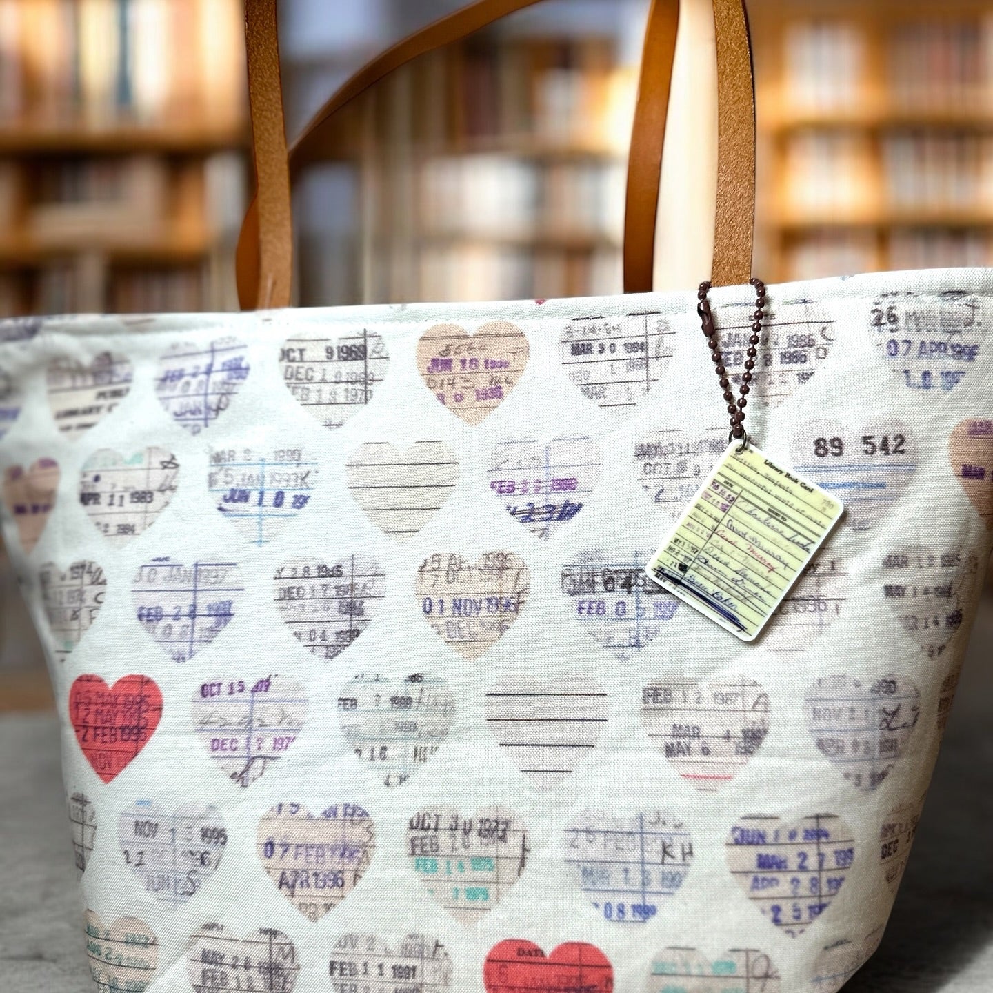 Checked Out - Vintage Libary Inspired Reversible Tote