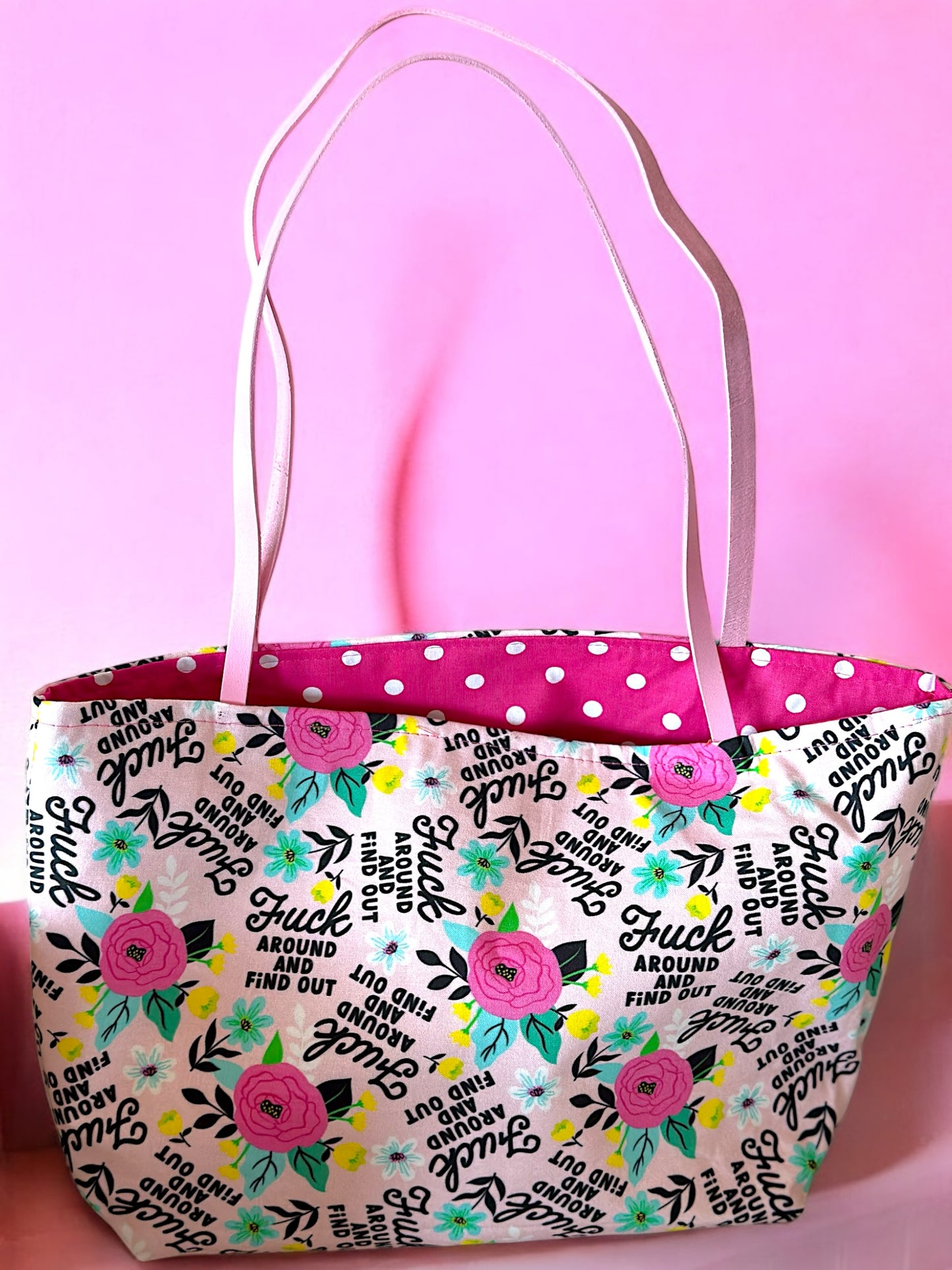 Don’t Say I Didn’t Warn You – Handmade Reversible Tote