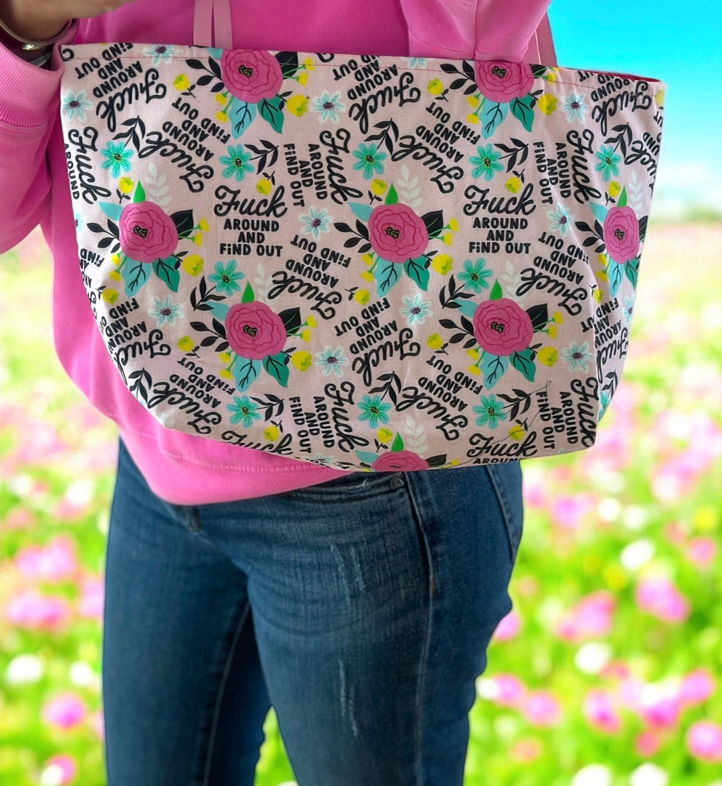 Don’t Say I Didn’t Warn You – Handmade Reversible Tote